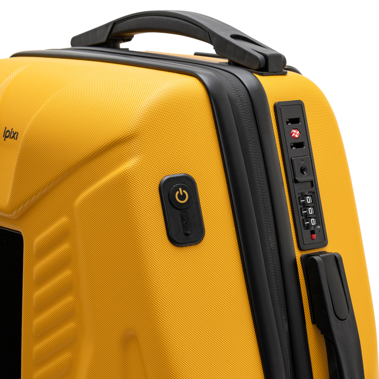iPixi - Galaxy Voyager LED Smart Travel Yellow Suitcase