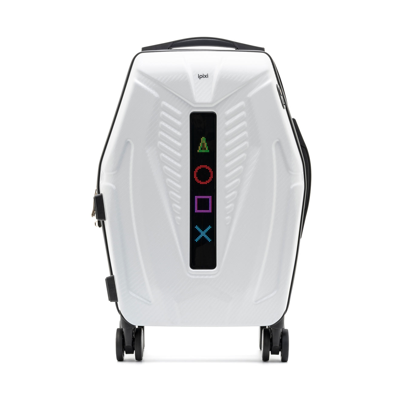 iPixi - Galaxy Voyager LED Smart Travel White Suitcase
