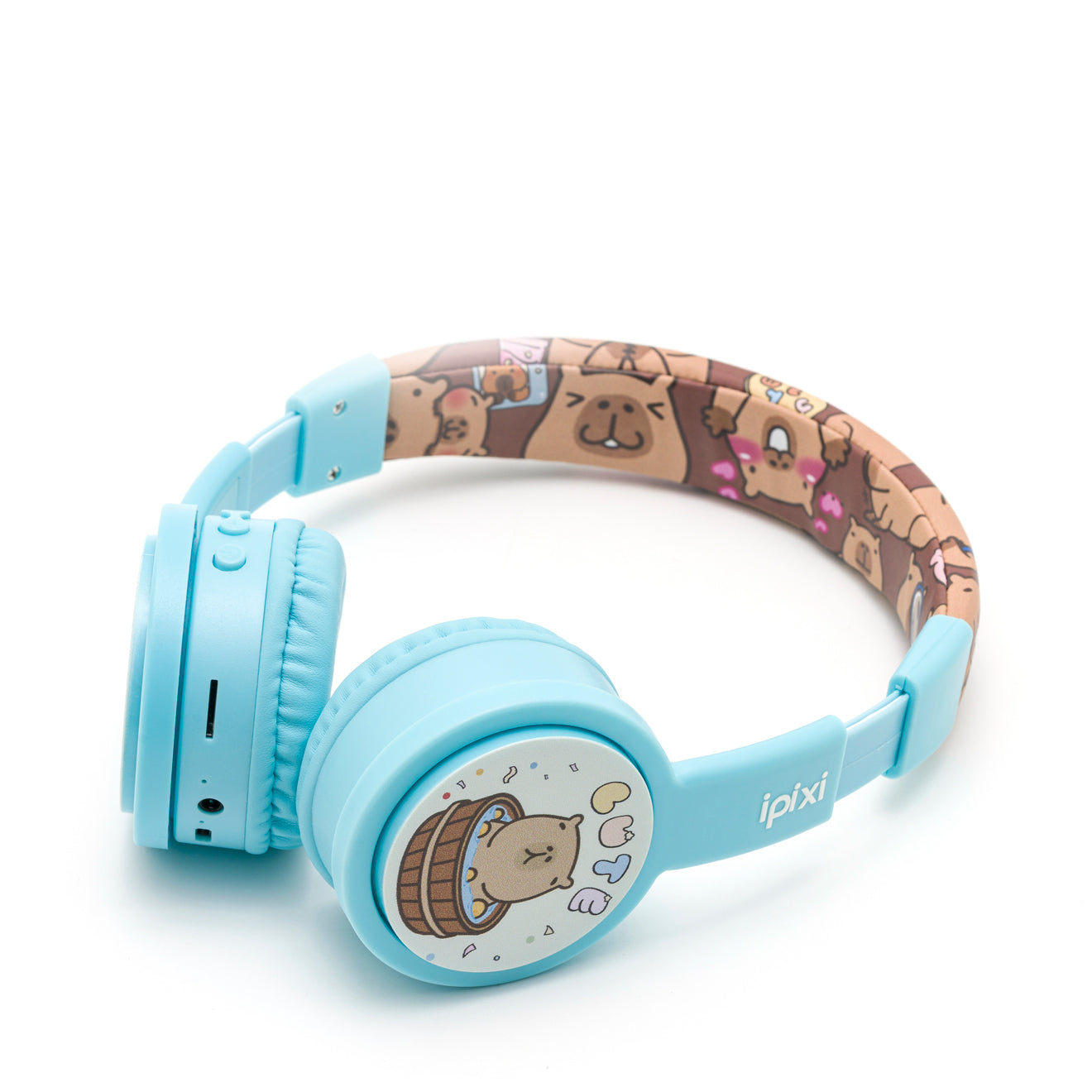 iPixi - Cute Friends Kids Bluetooth Blue Headphones