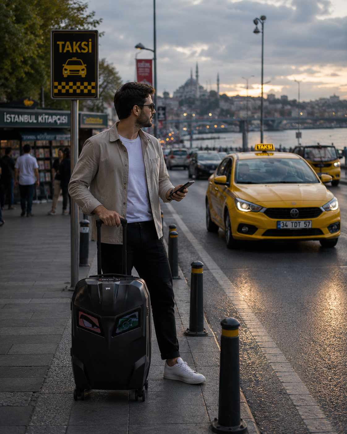 iPixi - Titan Guardian LED Smart Rolling Suitcase