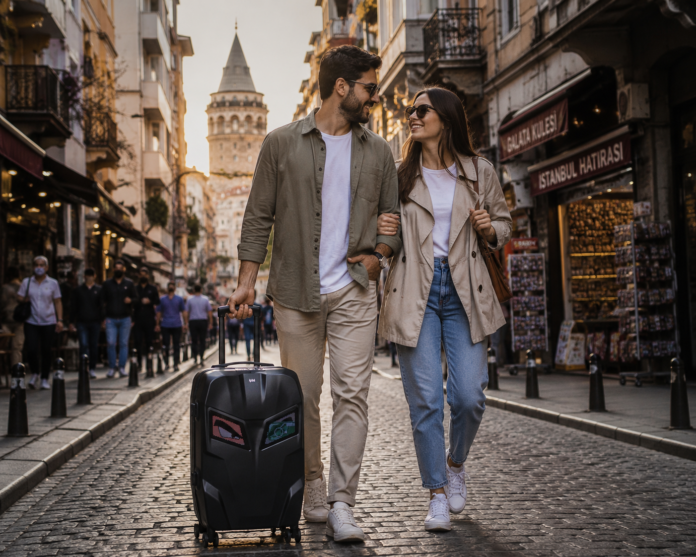 iPixi - Titan Guardian LED Smart Rolling Suitcase