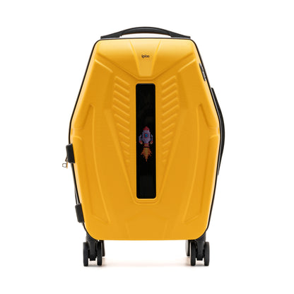 iPixi - Galaxy Voyager LED Smart Travel Yellow Suitcase