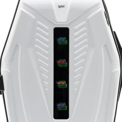 iPixi - Galaxy Voyager LED Smart Travel White Suitcase