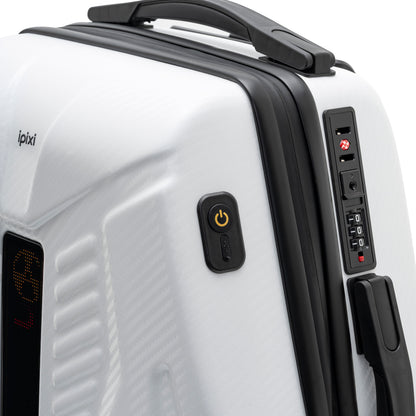iPixi - Galaxy Voyager LED Smart Travel White Suitcase