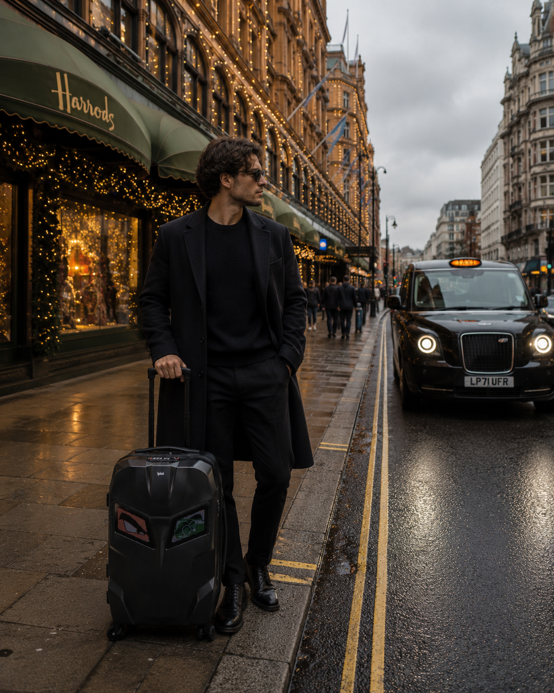 iPixi - Titan Guardian LED Smart Rolling Suitcase