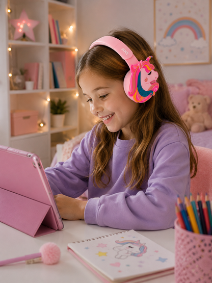 iPixi - TK-688D Unicorn Kids Bluetooth Pink Headphones