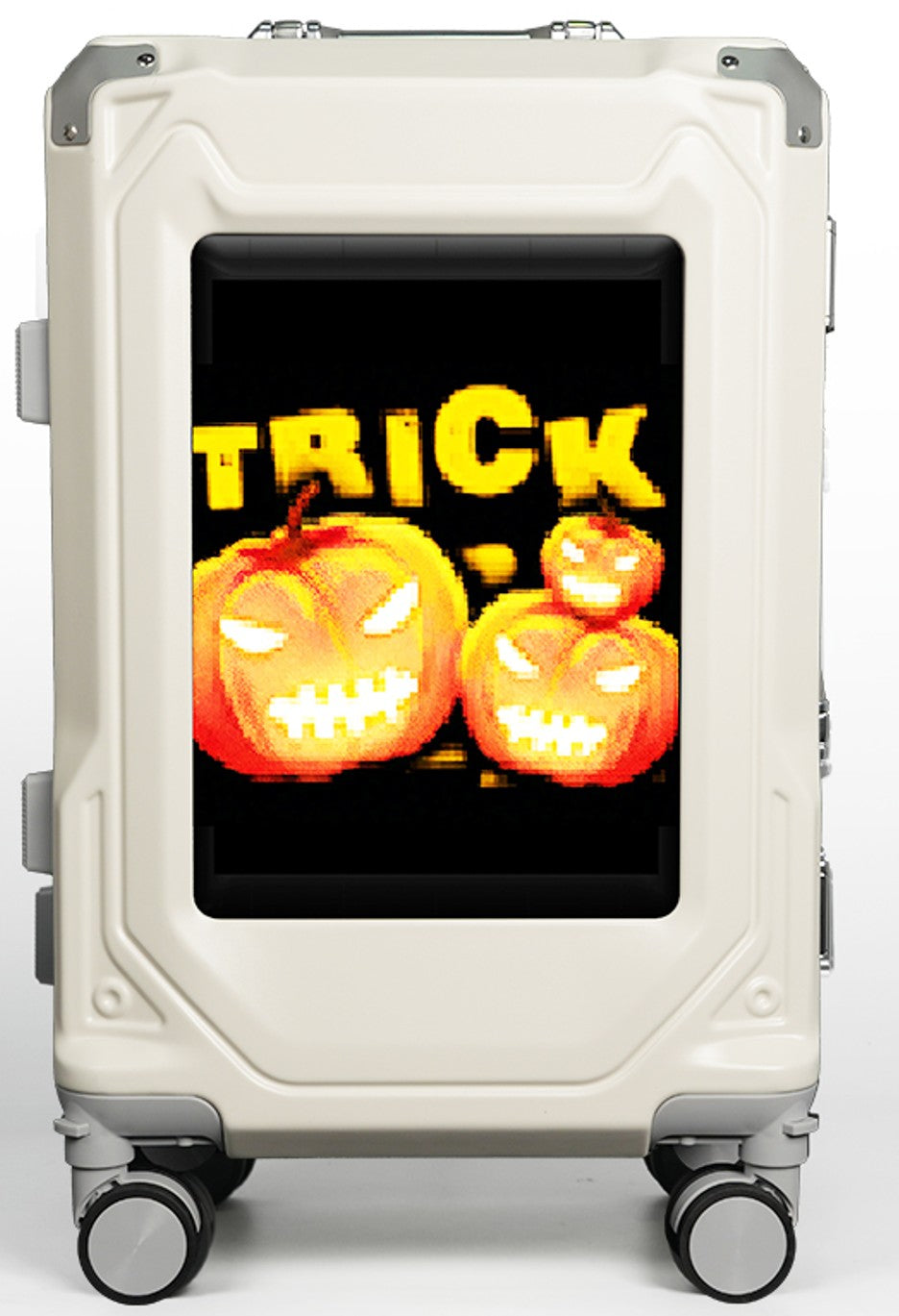 iPixi - Titan Screen LED Smart Travel White Suitcase