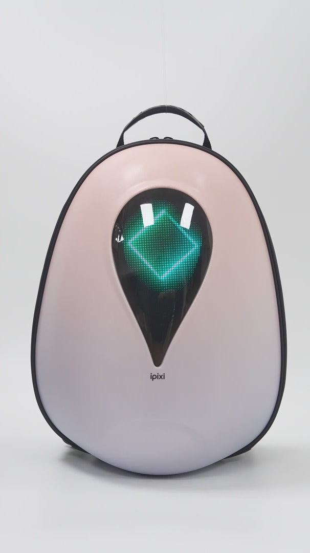 Load video: iPixi - Orbit X LED Smart Pink Backpack